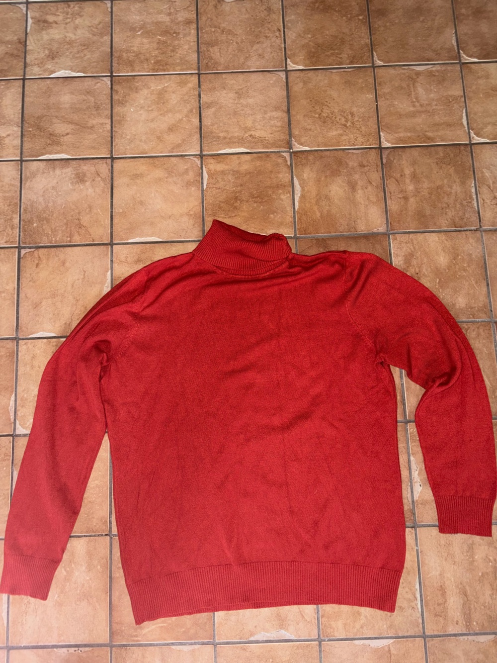 Classic Red Turtleneck Sweater - Women